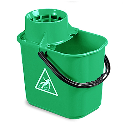 Green mop bucket